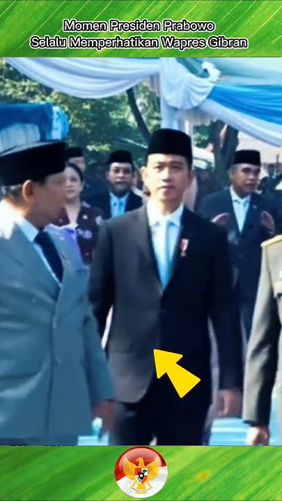 The moment President Prabowo always looks back at Vice President Gibran #prabowo #gibran #preside...