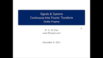 Duality of Fourier Transform