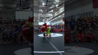 Santa wrestling at grinch tournament