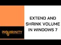 Extend and shrink volume in windows 7