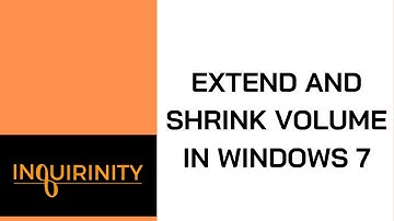 Extend and Shrink volume in Windows 7