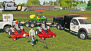 STARTING A LAWN MOWING COMPANY! (ROLEPLAY) | FARMING SIMULATOR 2019 screenshot 4