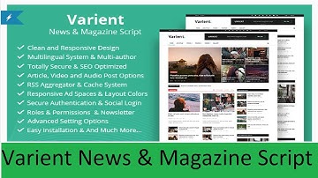 Varient News & Magazine Script