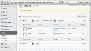 Wordpress Tutorial Video #15 - How to Add and Manage Users in WordPress