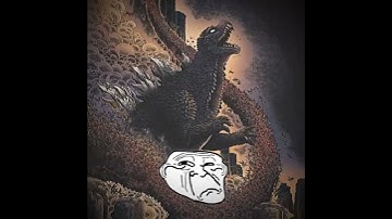 Godzilla in hell troll face edit