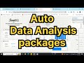 Auto Data Analysis python packages (Auto EDA)