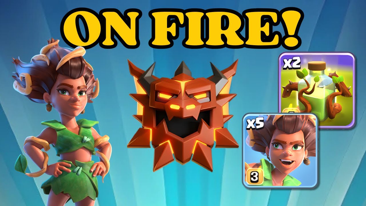 Root Rider Army ON FIRE | Ranked League Push in CoC 