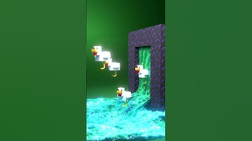 Minecraft 3D Nether Portal and FLuid Simulation 💎⛏️#minecraft #shorts