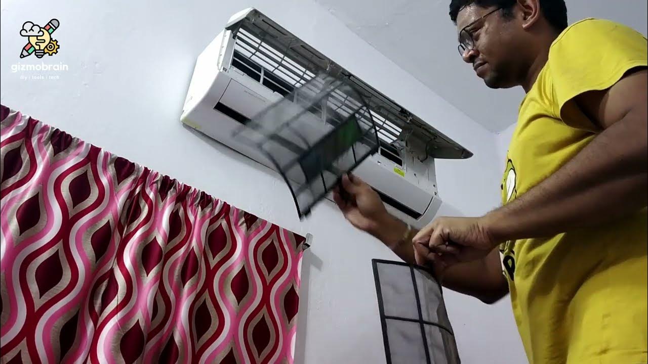 How to clean Split AC Filter? BlueStar voltas YouTube