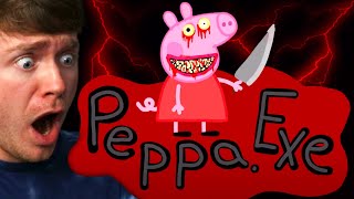 Reacting to EVIL Peppa EXE! (Peppa Pig Parody)