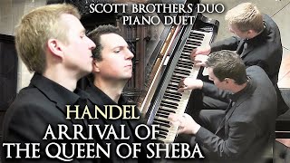 Video thumbnail of "HANDEL - ARRIVAL OF THE QUEEN OF SHEBA - PIANO DUET"