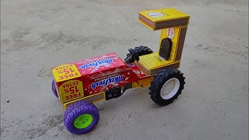how to make toy tractor from matchbox - diy tractor science project - matchbox crafts