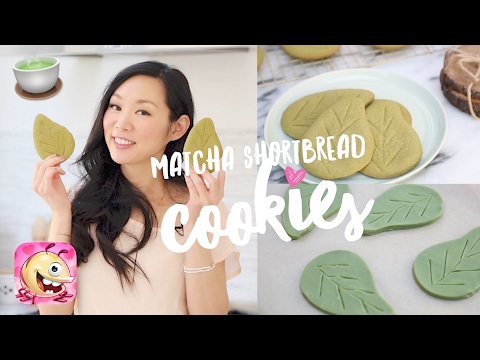 Matcha Shortbread Leaf Cookies ♥ 5 Simple Ingredients!