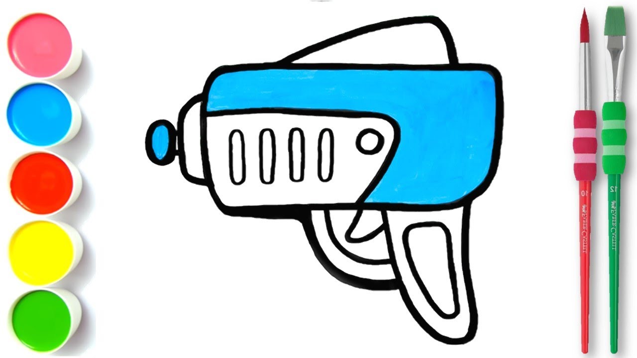 Drawing, Painting Toy Gun 🔫 Drawing for Kids YouTube