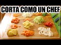 🔪 Tipos de CORTES BÁSICOS en COCINA | Cómo usar los CUCHILLOS y cortes de VERDURAS 🥕