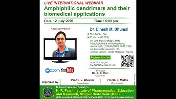 Amphiphilic dendrimers and their biomedical applications by Dr. Dinesh M. Dhumal