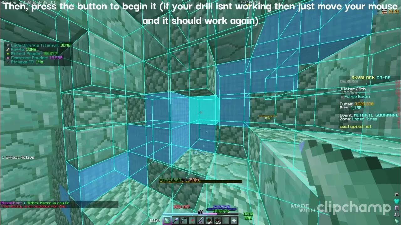 Easy mithril powder macro qol pizza client youtube