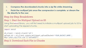 Managing Large File Compression with AWS S3: A Guide to Creating ZIP Files in Chunks