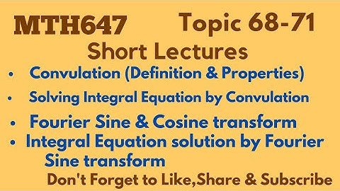 Mth647 lecture 68-71 ||mth647 Final term Short Lectures || @LearntoNote #LearntoNote