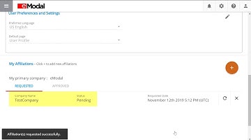 Company Affiliations in eModal