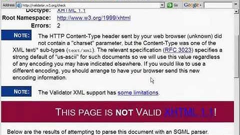 XML Tutorial   69 XHTML Document Validation