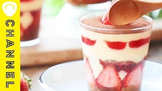 いちごのグラスティラミス Strawberry glass tiramisu