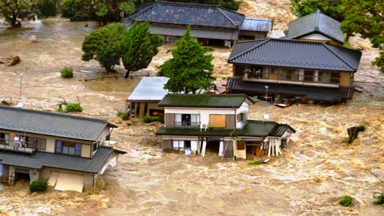 Japan is heavily damaged and flooded by a typhoon, and it's coming back!