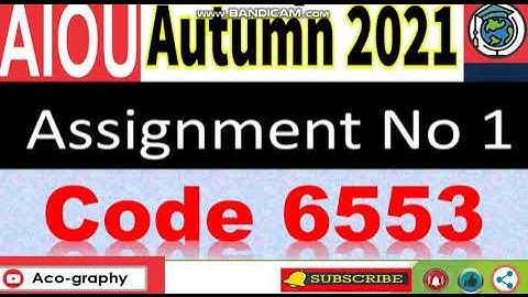 ⏩ AIOU Code 6553 Solved Assignment No.1 Autumn 2021 || Level: M.ED/MA Education