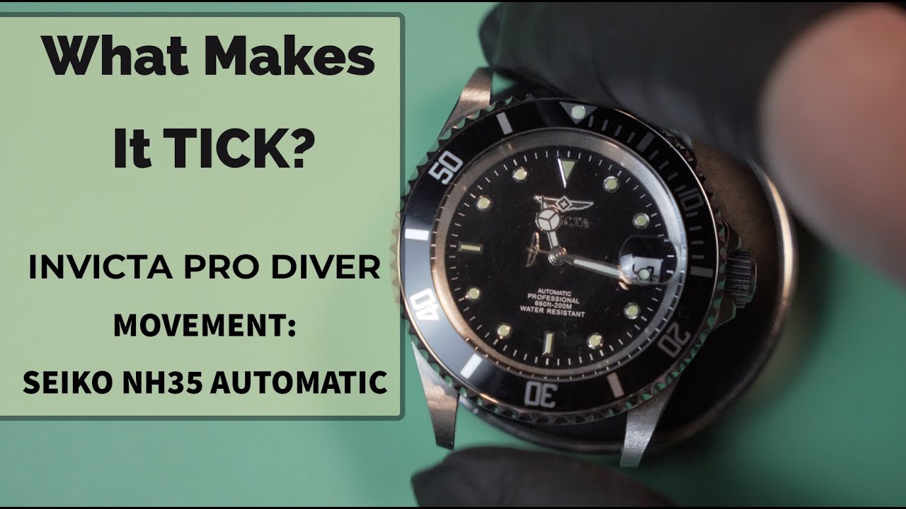 What is Inside? Full Breakdown Invicta Pro Diver With Seiko NH35 - YouTube