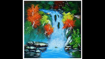 Waterfall Drawing| Waterfall landscape painting | Hướng dẫn vẽ tranh phong cảnh thác nước| centerARt