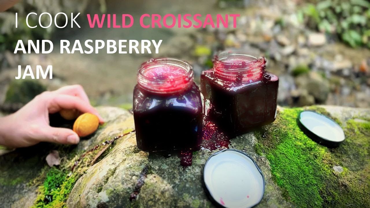 Solo Campfire Adventure [ Nature Cooking Wild Raspberry Jam ] - YouTube