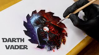 Painting Darth Vader Saw Blade