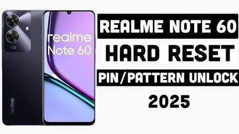 Realme note 60 hard reset remove password pattern unlock screen without PC frp bypass link comment 