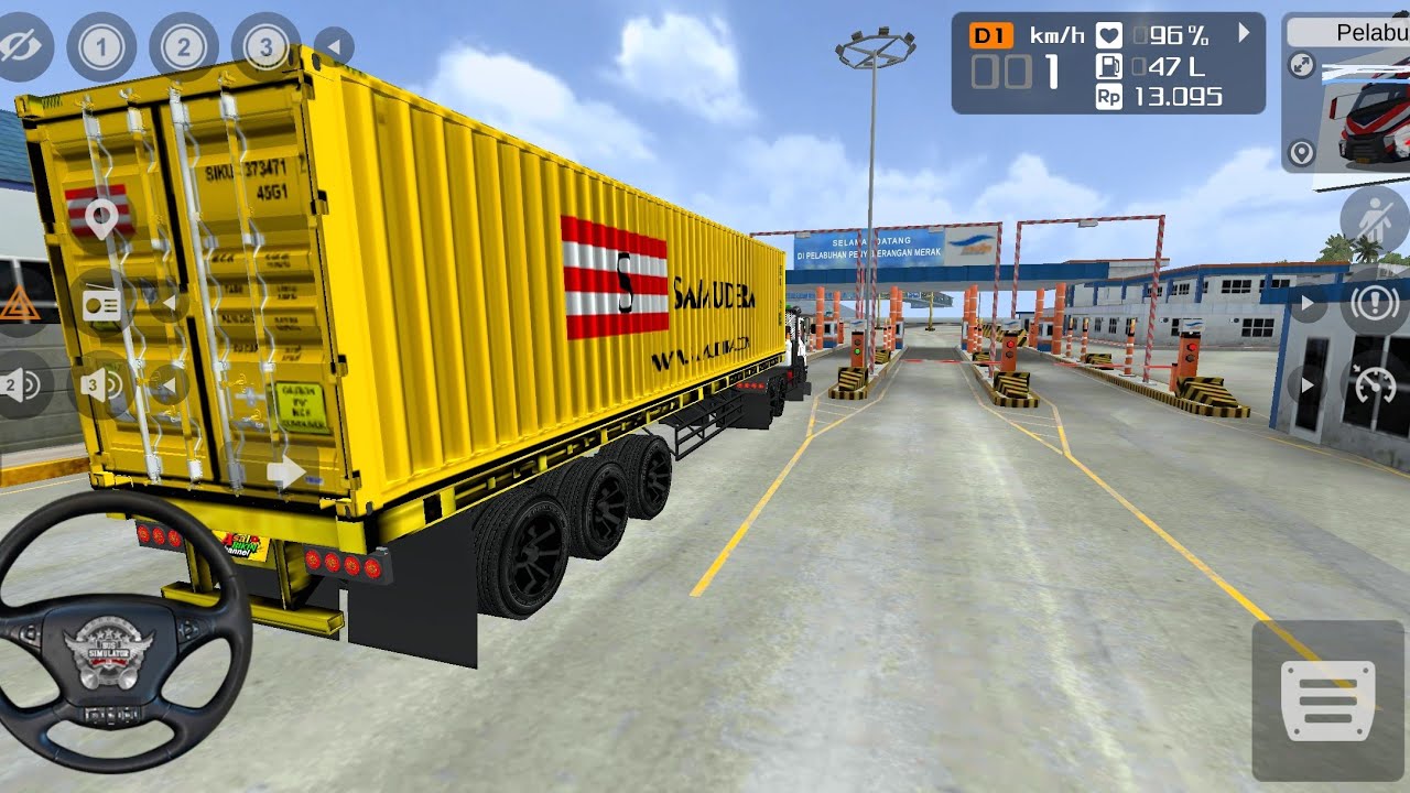 Truck Trailer Panjang Mencari Penumpang Wisata ke Pelabuhan Merak | BUS SIMULATOR INDONESIA BUSSID 