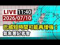【完整公開】LIVE 巴威短時間可能再增強！氣象署記者會