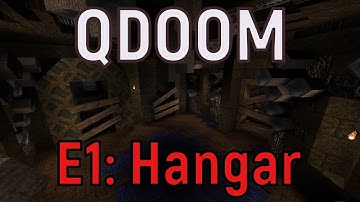 QDOOM walkthrough no commentary E1: Hangar (All secrets)