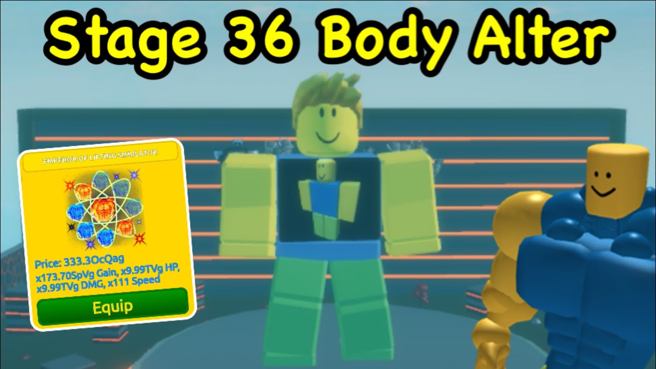 I Unlocked Stage 36 BODY ALTER in Roblox FAST LIFTING SIMULATOR! - YouTube