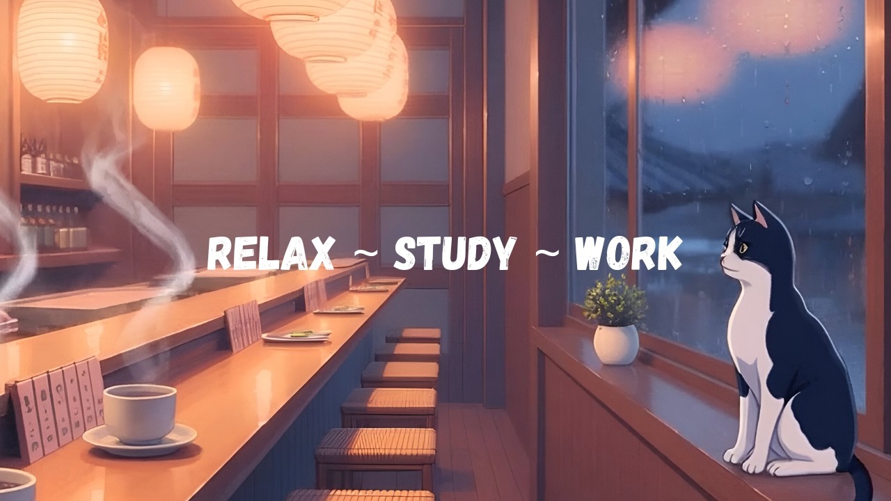 Cozy Rainy Cat Café ☕🐱 | Lofi Beats to Relax, Study & Work