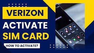 Verizon Activate Sim Card - How To Activate Verizon Sim Card ⏬👇