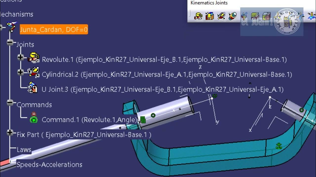 CATIA V5 desde cero. Lección 11ª de Kinematic. Joint Universal. YouTube