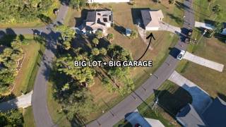Nearly 1 Acre + HUGE Garage in Port Charlotte, FL | Drone fly-over 🚁