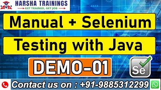 Manual + Selenium Testing  Demo 01 | Manual + Selenium Testing with Java Training | New Batch Content