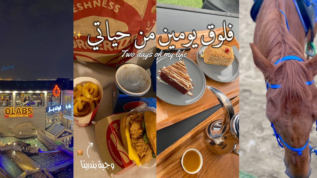 فلوق يومين من حياتي في ابها🐎💙| زرنا المدينة العالية • جربت وجبة بندريتا🍔🍟! | Two days of my life