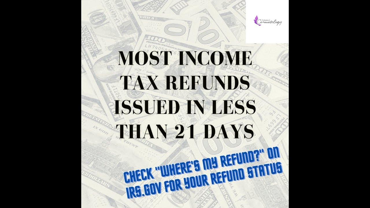 Most tax refunds issued in less than 21 days 💰 YouTube