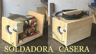 SOLDADORA CASERA con 4 transformadores de microondas