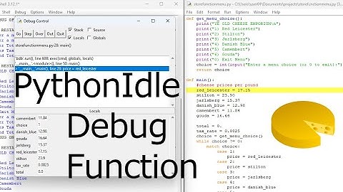Python Idle Debug Function