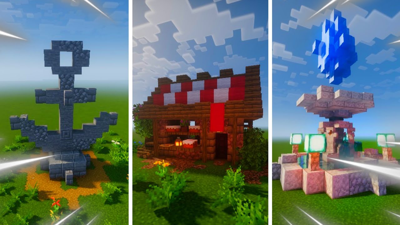5 DECORAÇÕES PARA VOCÊ CONSTRUIR NO SEU MAPA DE MINECRAFT #10 - YouTube