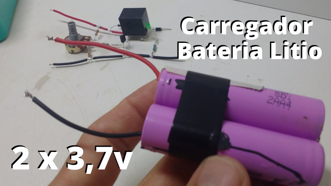 carregador para 2 baterias de litio em série 7,4v passo a passo - lithium battery charger