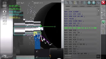 5.1 - Ciclo G71 CNC Simulator  Lathe Machine  2