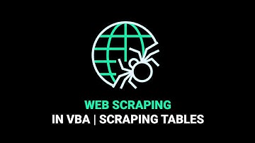 Web Scraping With VBA | Scraping Data Tables
